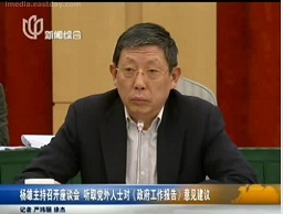 杨雄主持召开座谈会 听取党外人士对《政府工作报告》意见建议